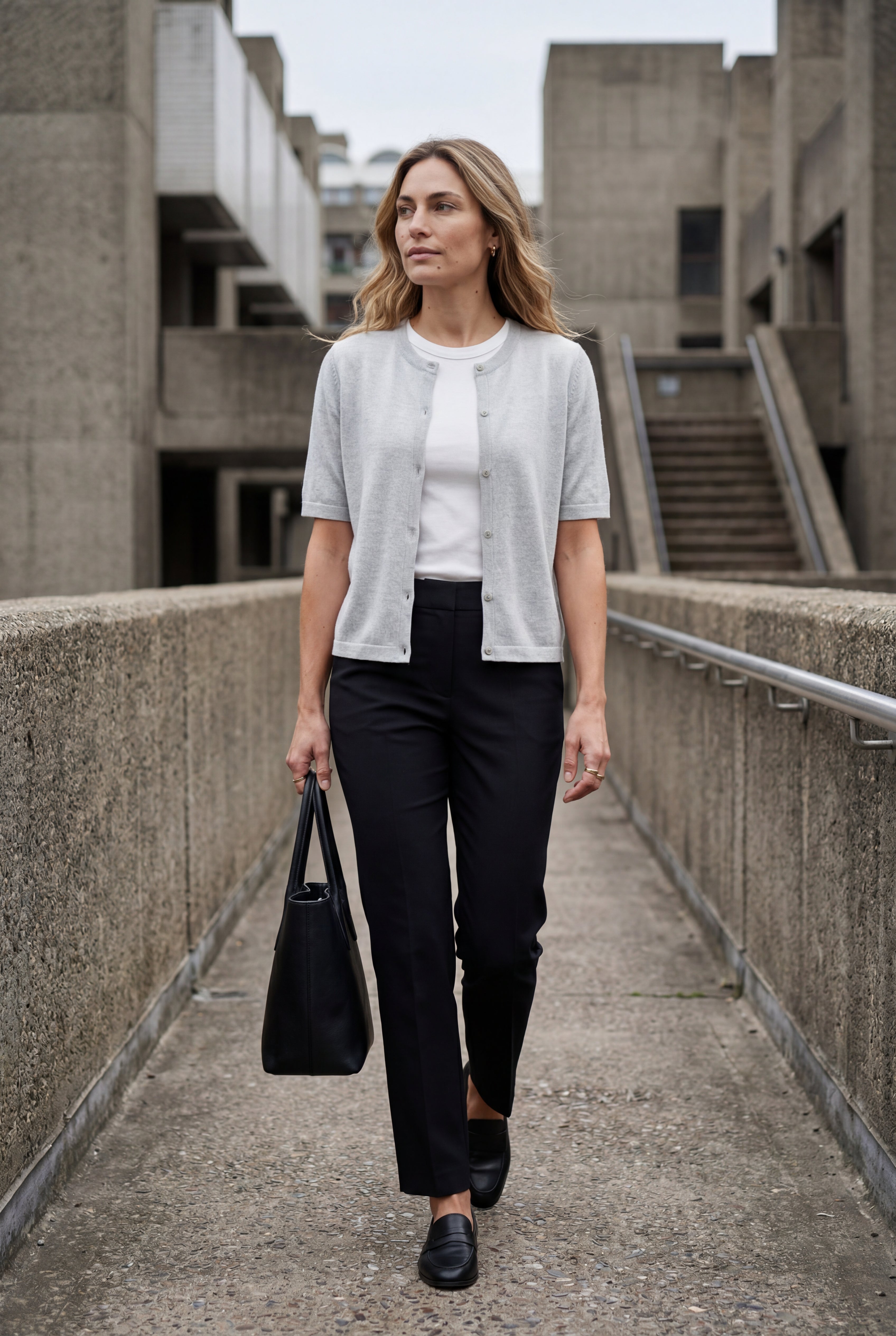 Oversized Ribbed Button-front Cardigan Sweater | Senna