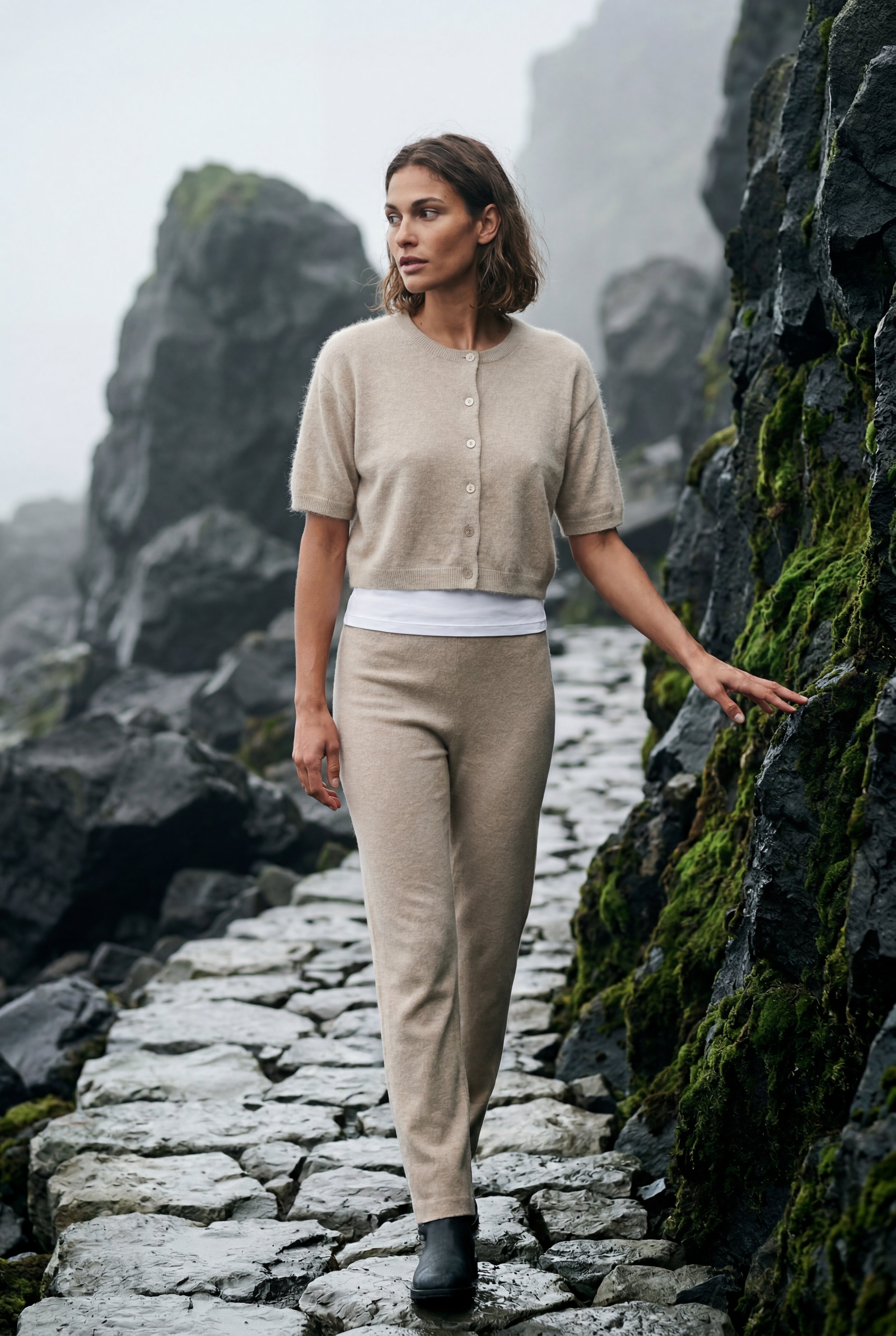 Oversized Ribbed Button-front Cardigan Sweater | Senna