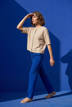 Oversized Ribbed Button-front Cardigan Sweater | Senna