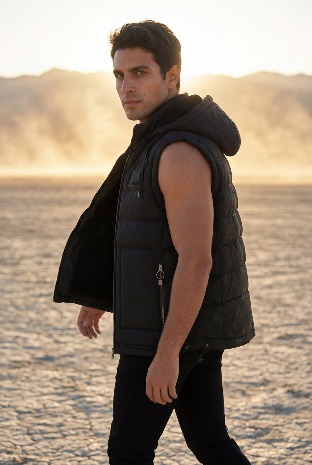 Liam | Quilted Hooded Puffer Vest with Zip Pockets