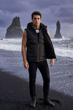 Liam | Quilted Hooded Puffer Vest with Zip Pockets