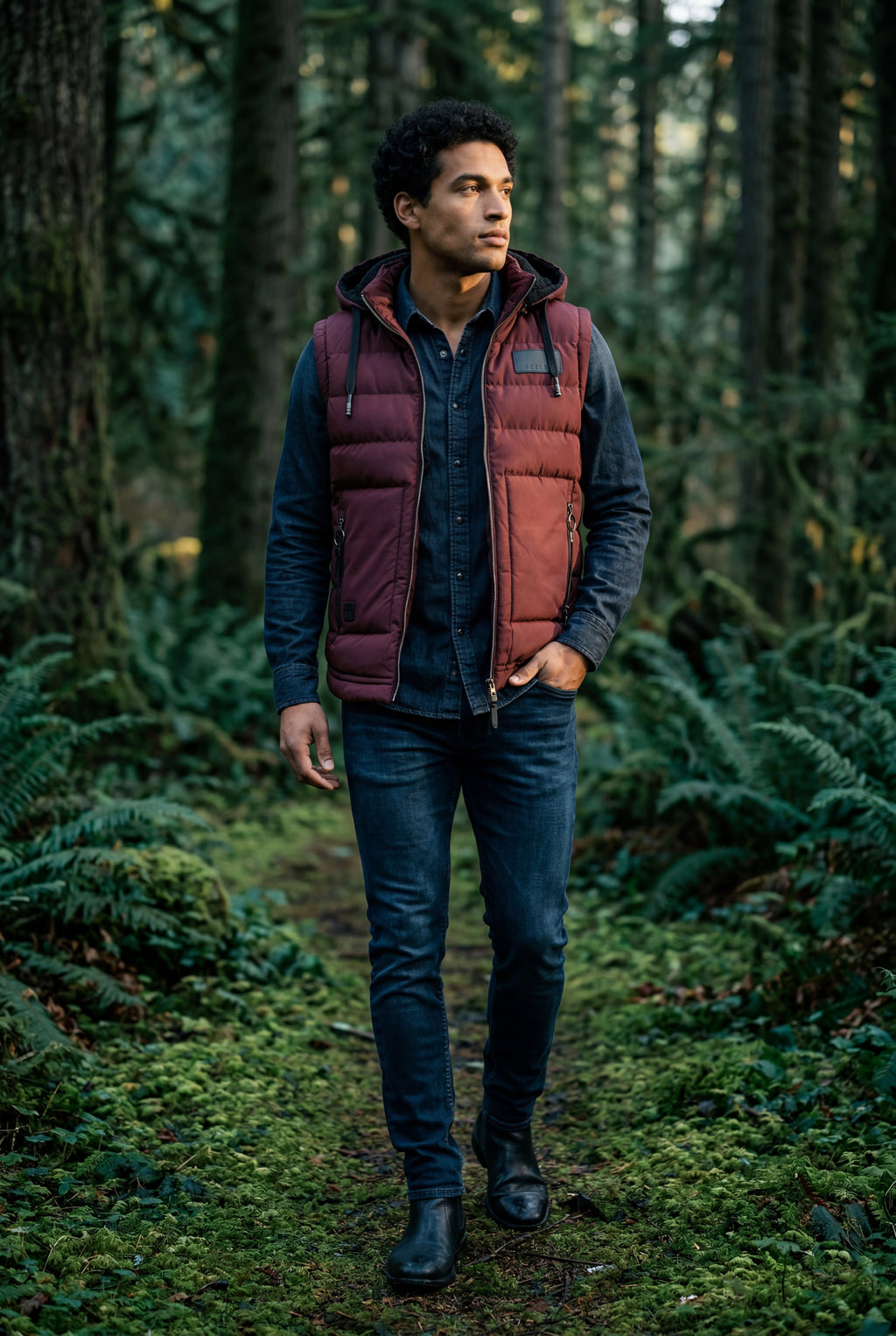 Liam | Quilted Hooded Puffer Vest with Zip Pockets