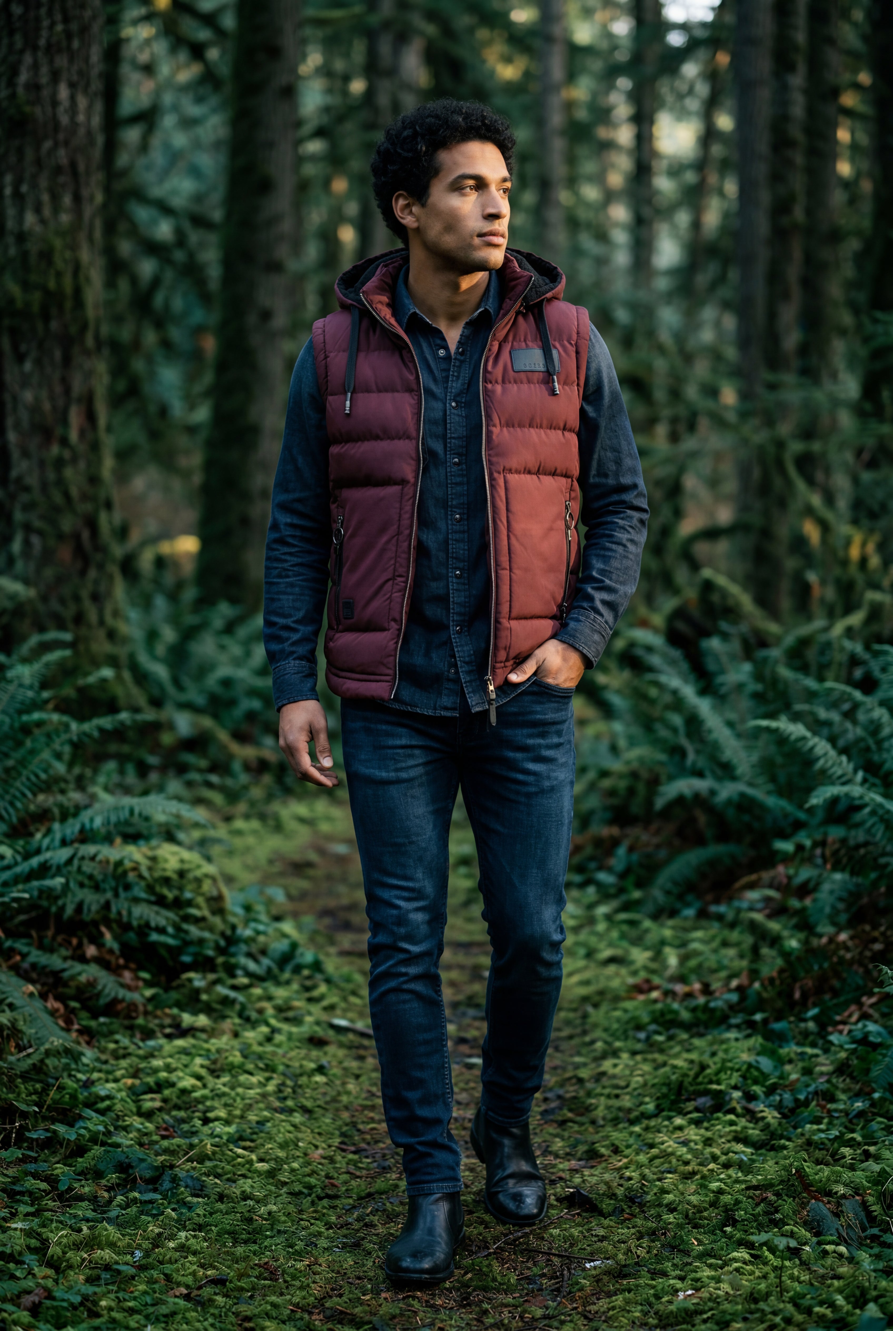 Liam | Quilted Hooded Puffer Vest with Zip Pockets