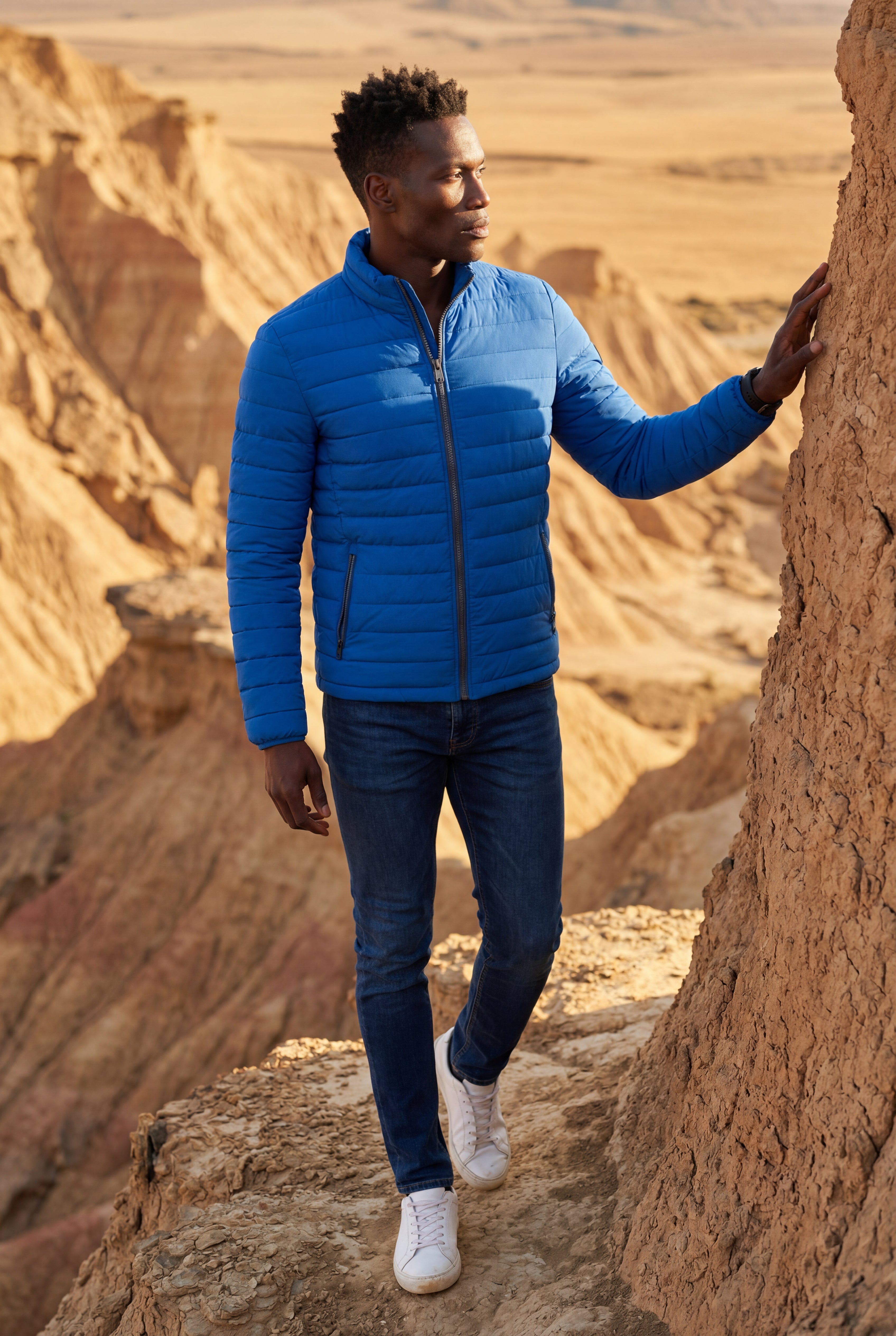 Liam | Quilted Stand Collar Lightweight Puffer Jacket