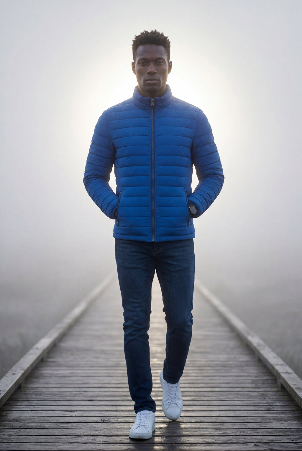 Liam | Quilted Stand Collar Lightweight Puffer Jacket
