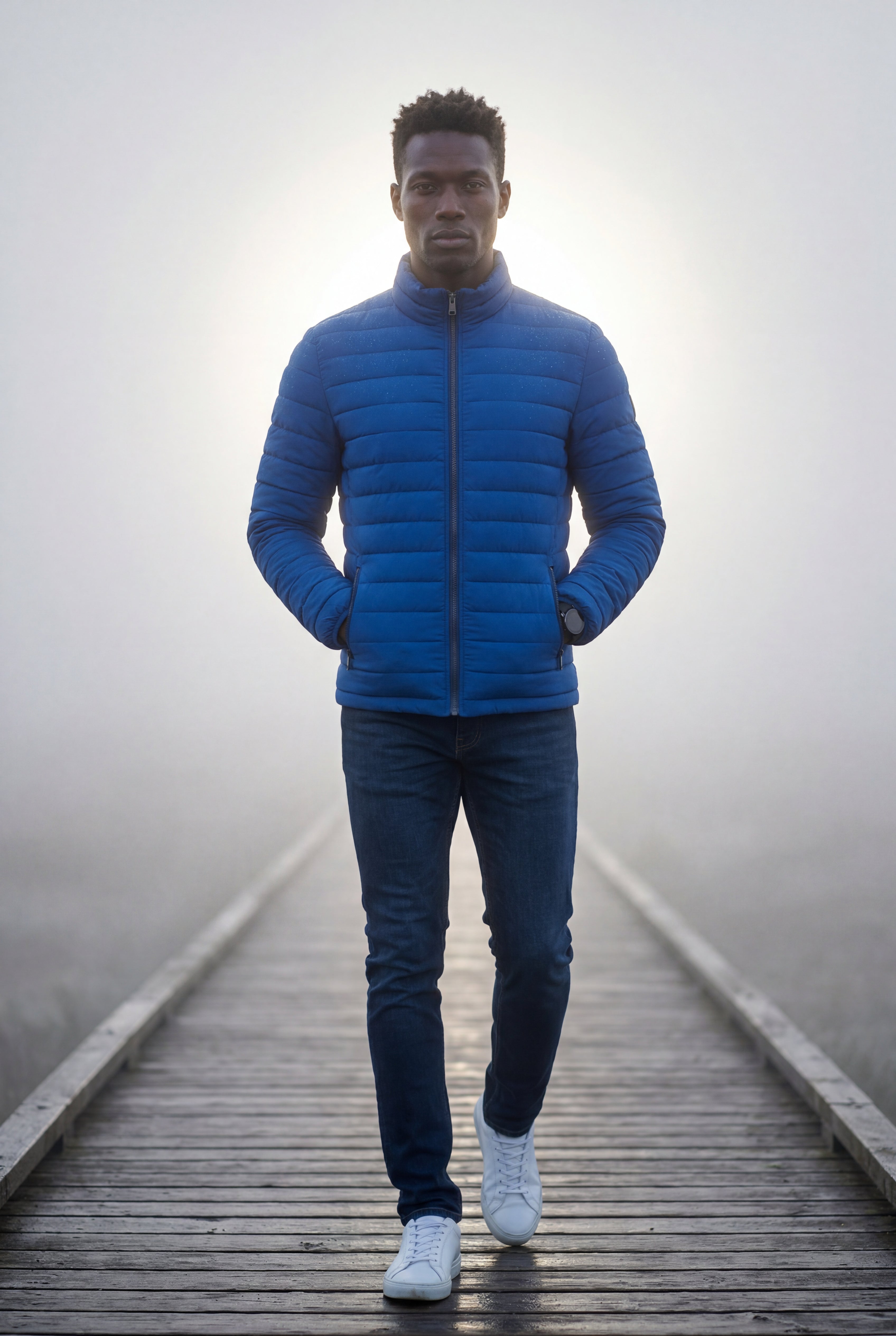 Liam | Quilted Stand Collar Lightweight Puffer Jacket