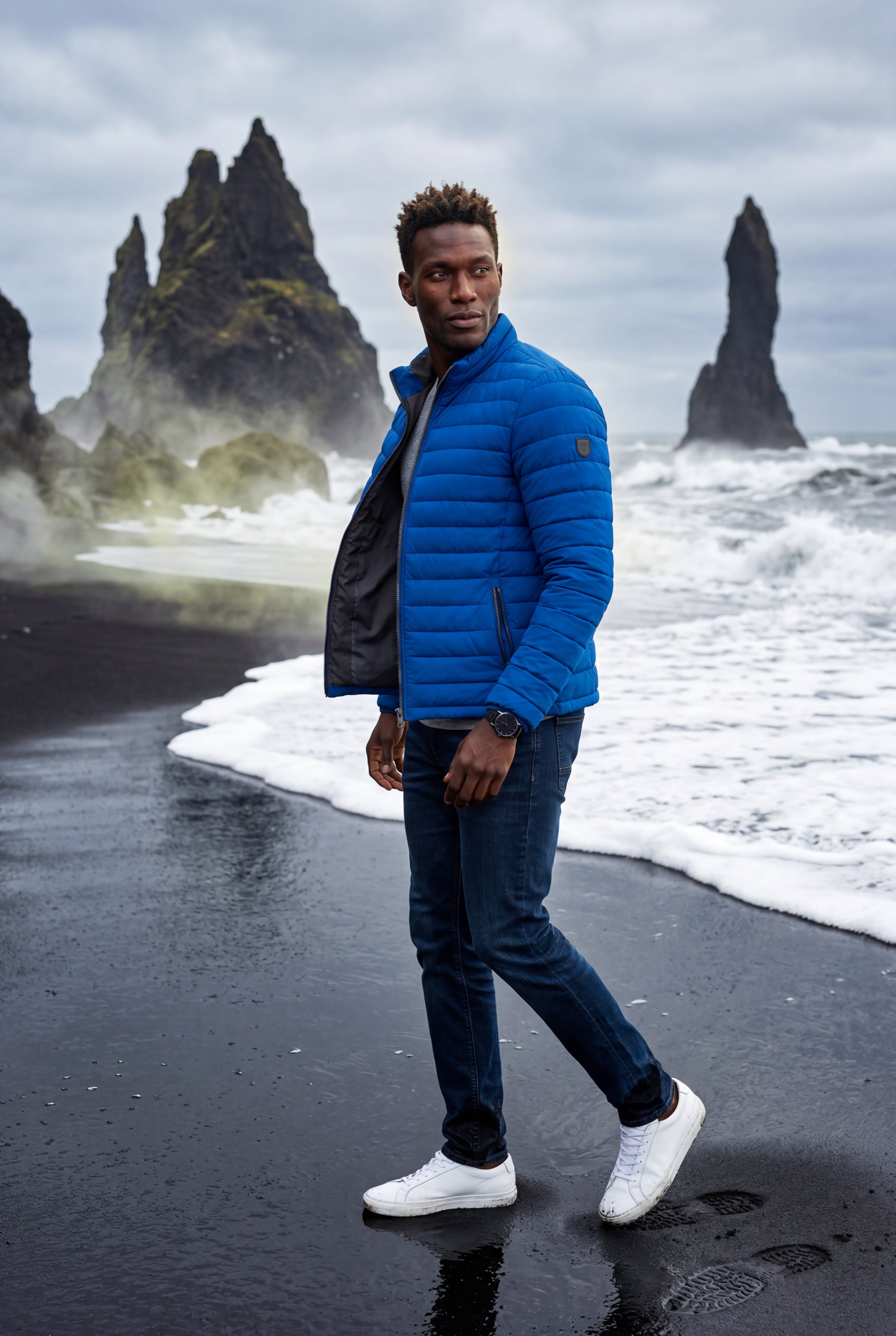 Liam | Quilted Stand Collar Lightweight Puffer Jacket