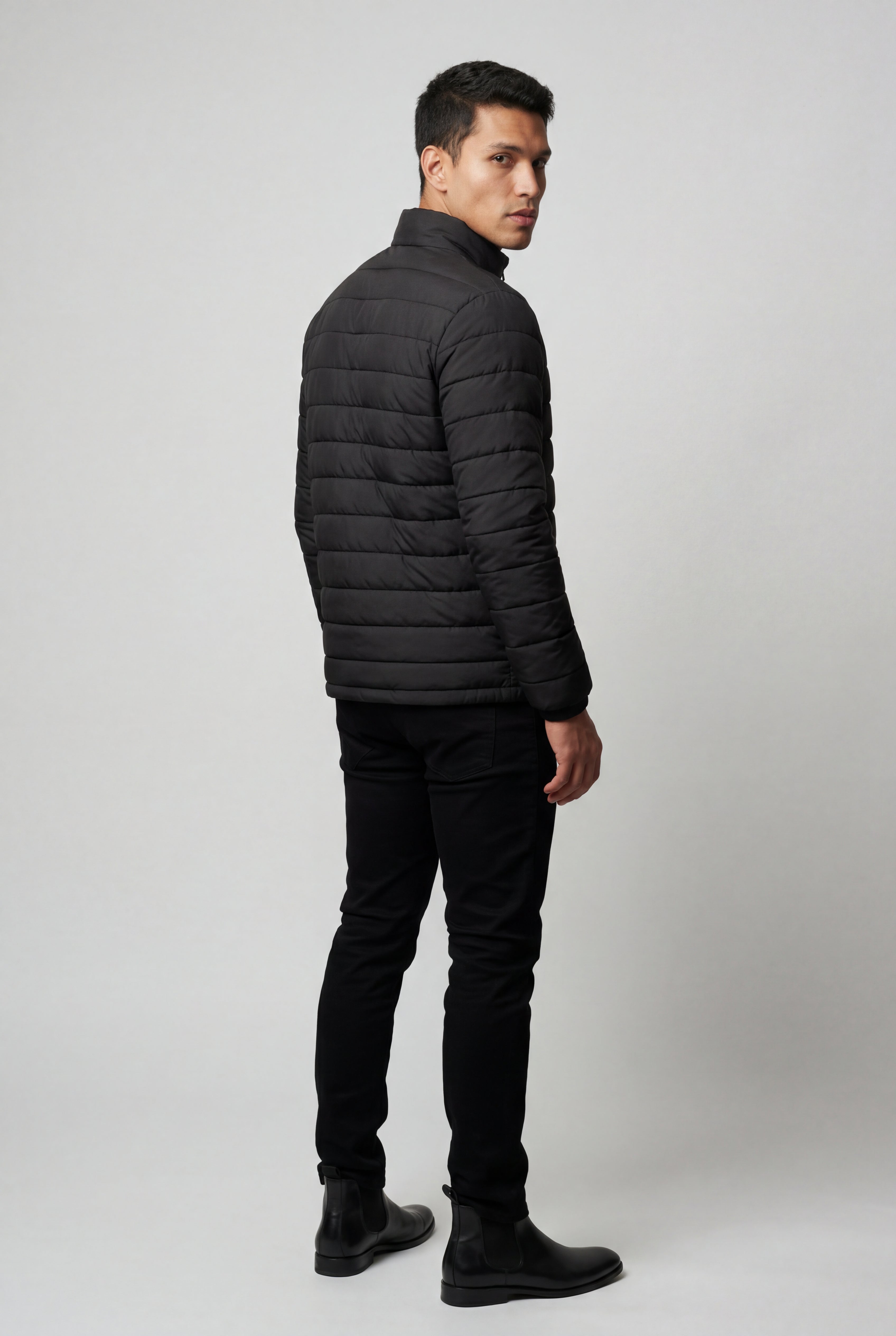 Liam | Quilted Stand Collar Lightweight Puffer Jacket