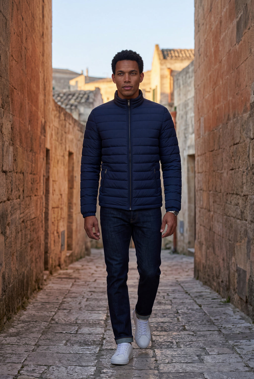 Liam | Quilted Stand Collar Lightweight Puffer Jacket