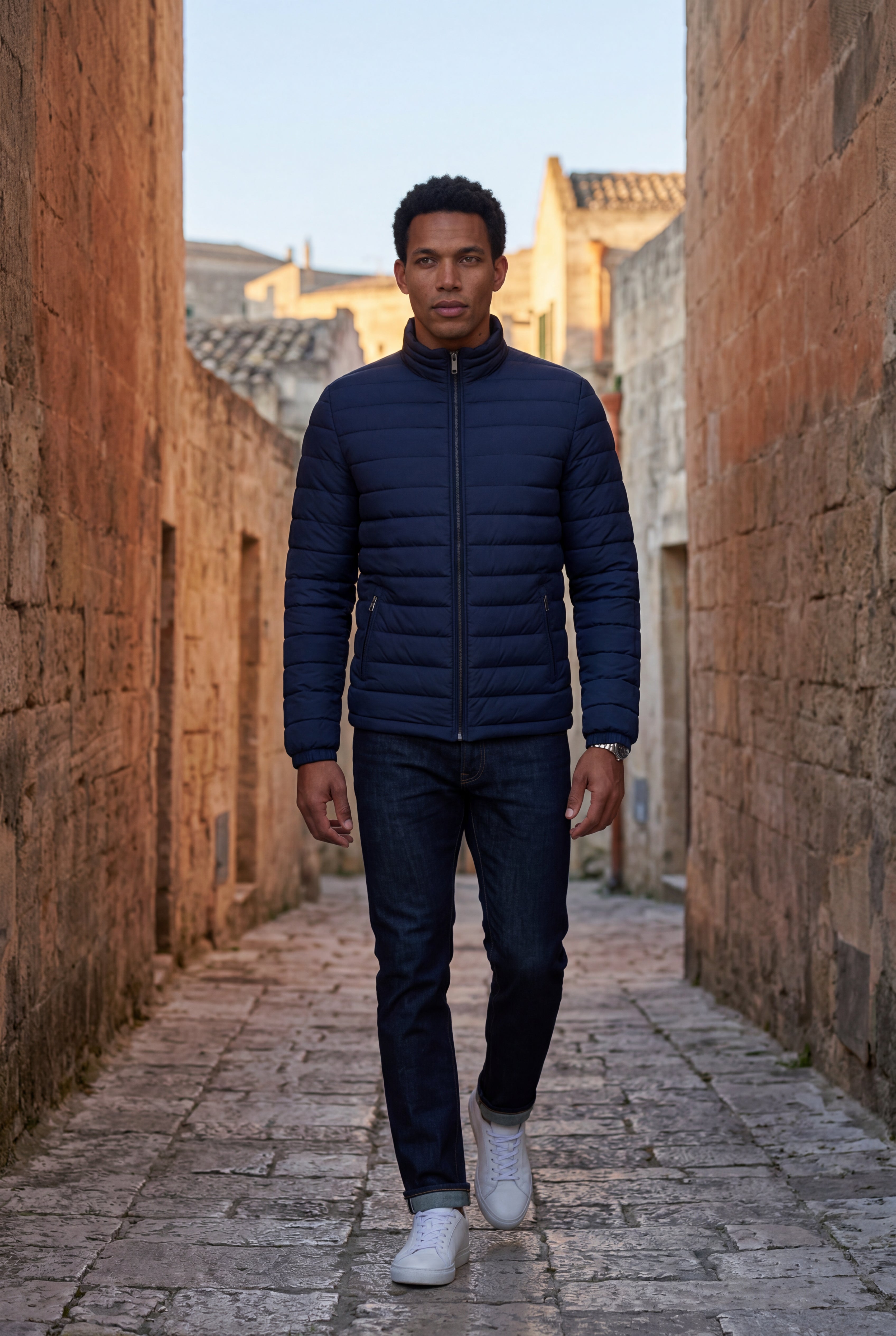 Liam | Quilted Stand Collar Lightweight Puffer Jacket