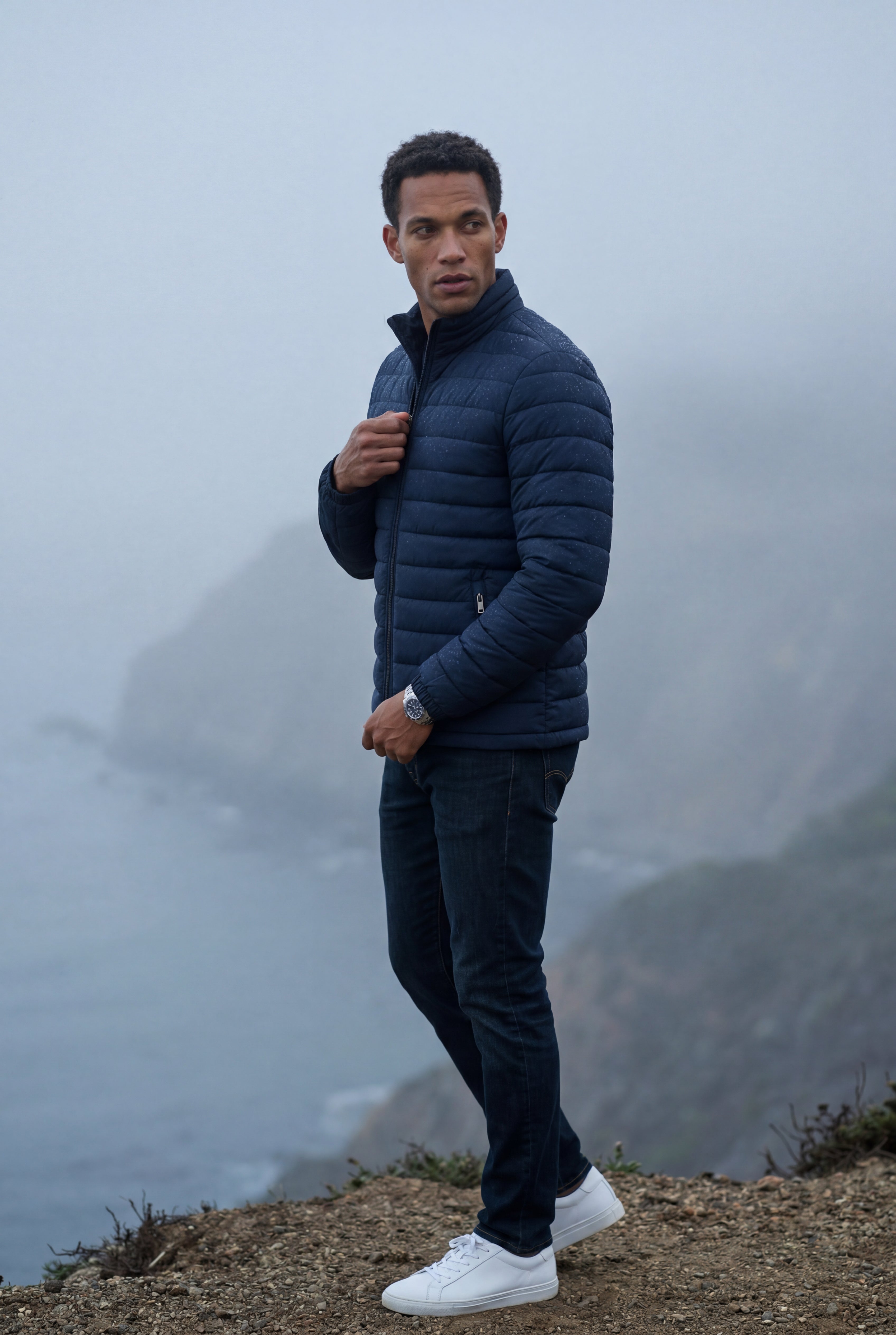Liam | Quilted Stand Collar Lightweight Puffer Jacket