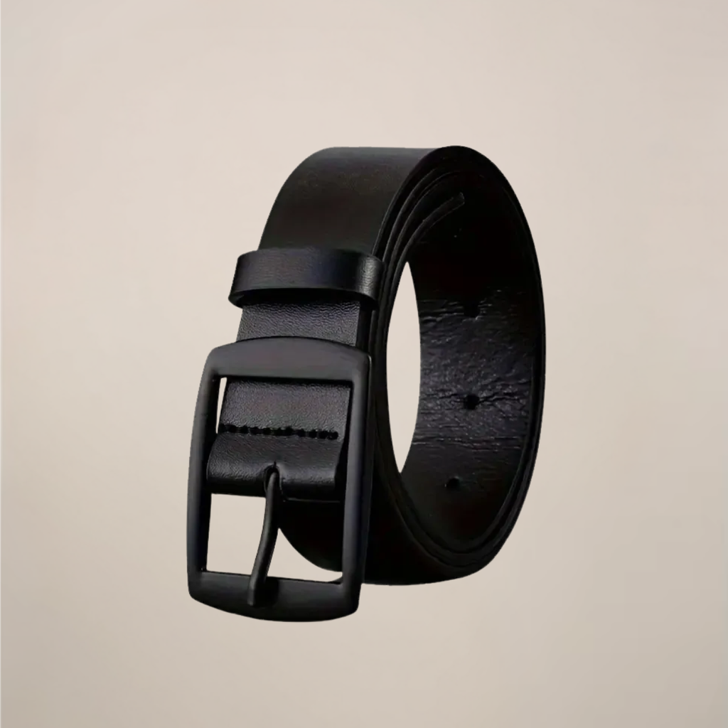 Kian | Rectangular Buckle Classic Dress Belt with Smooth Finish