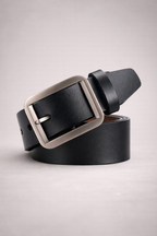 Kian | Rectangular Metal Buckle Classic Belt with Tapered Tip