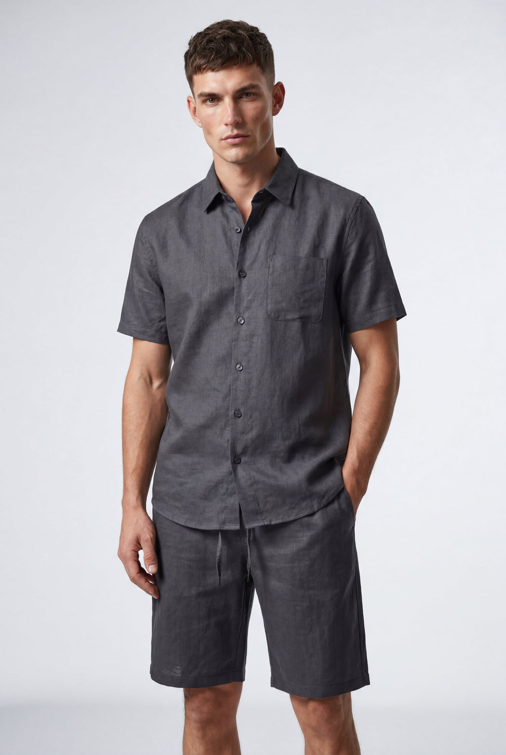 Liam | Relaxed Fit Above Knee Drawstring Shorts