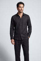 Liam | Relaxed Long-sleeve Shirt and Drawstring Pants Set