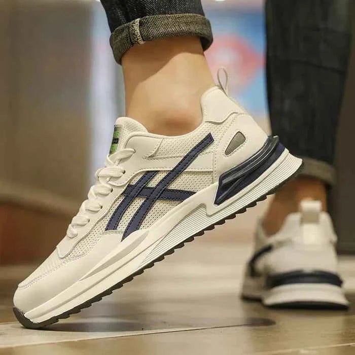 Gio | Retro Panel Lace-Up Sneakers with Chunky Sole