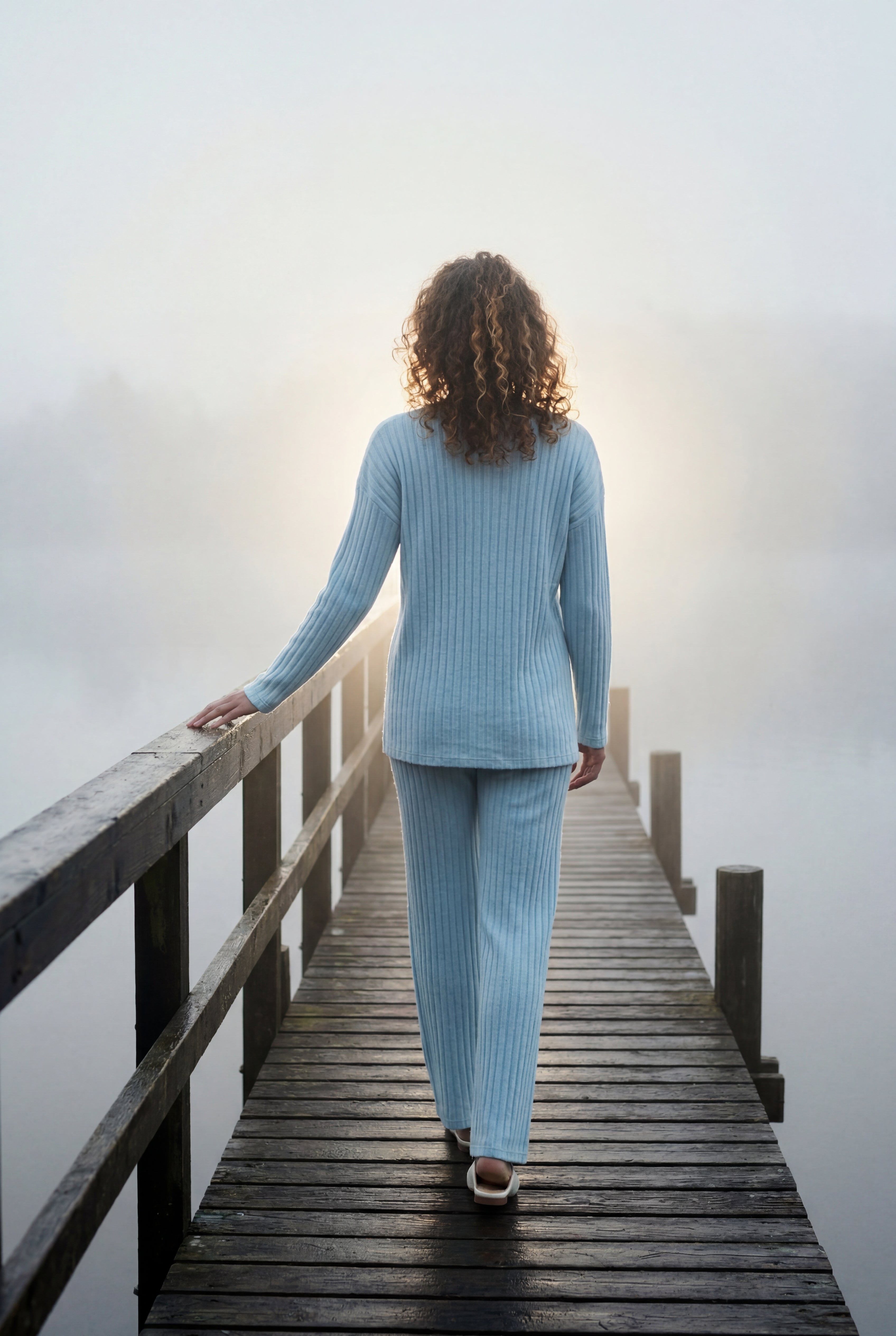 Lisa | Ribbed Wide-leg Two-piece Loungewear Set