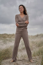 Lisa | Ribbed Wide-leg Two-piece Loungewear Set