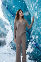 Lisa | Ribbed Wide-leg Two-piece Loungewear Set