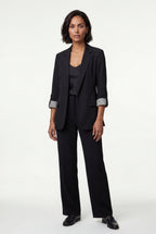 Roll-tab Sleeve Single-breasted Relaxed Blazer | Elcevi