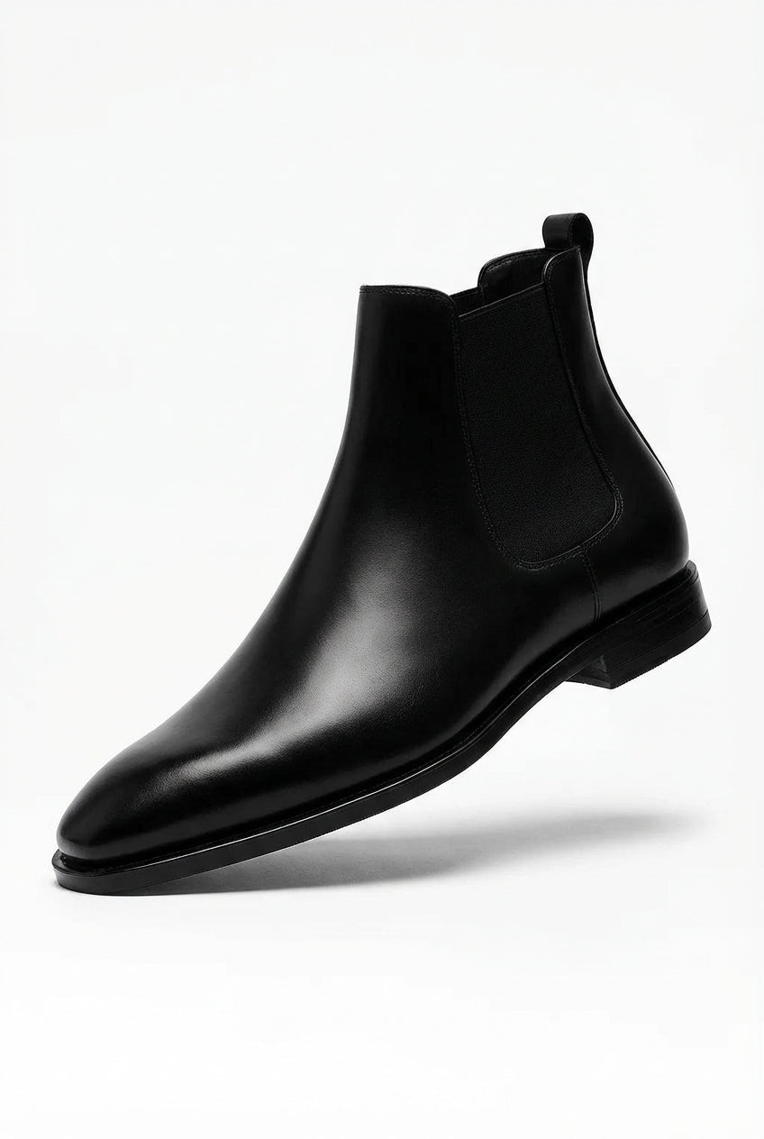 Kian | Sleek Almond Toe Chelsea Ankle Boots
