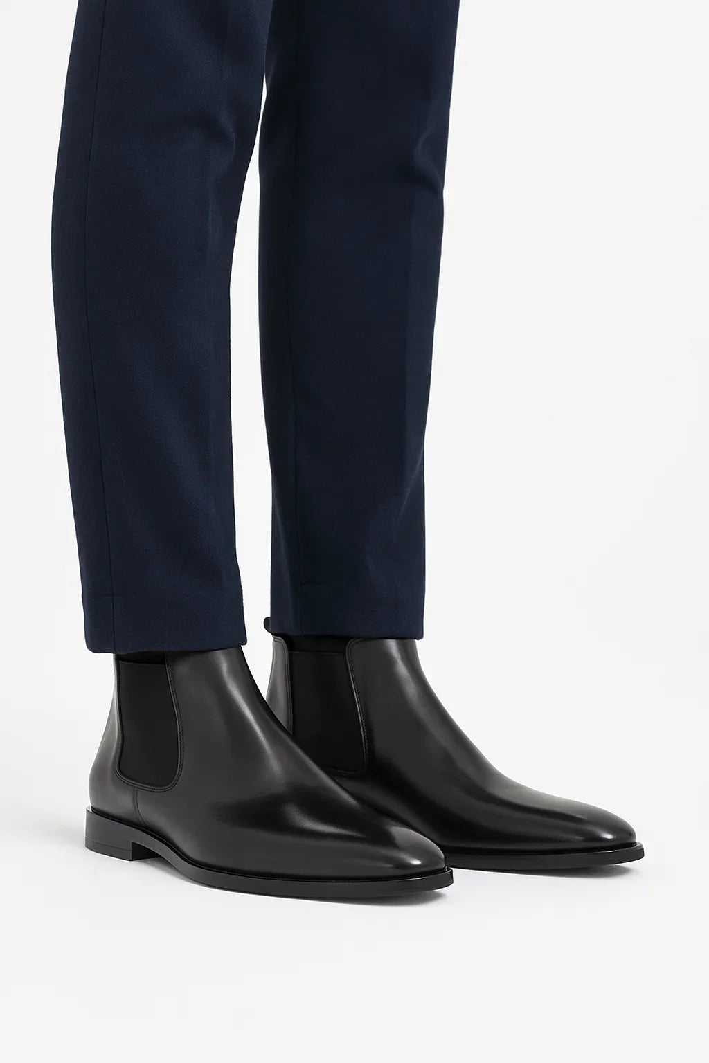 Kian | Sleek Almond Toe Chelsea Ankle Boots