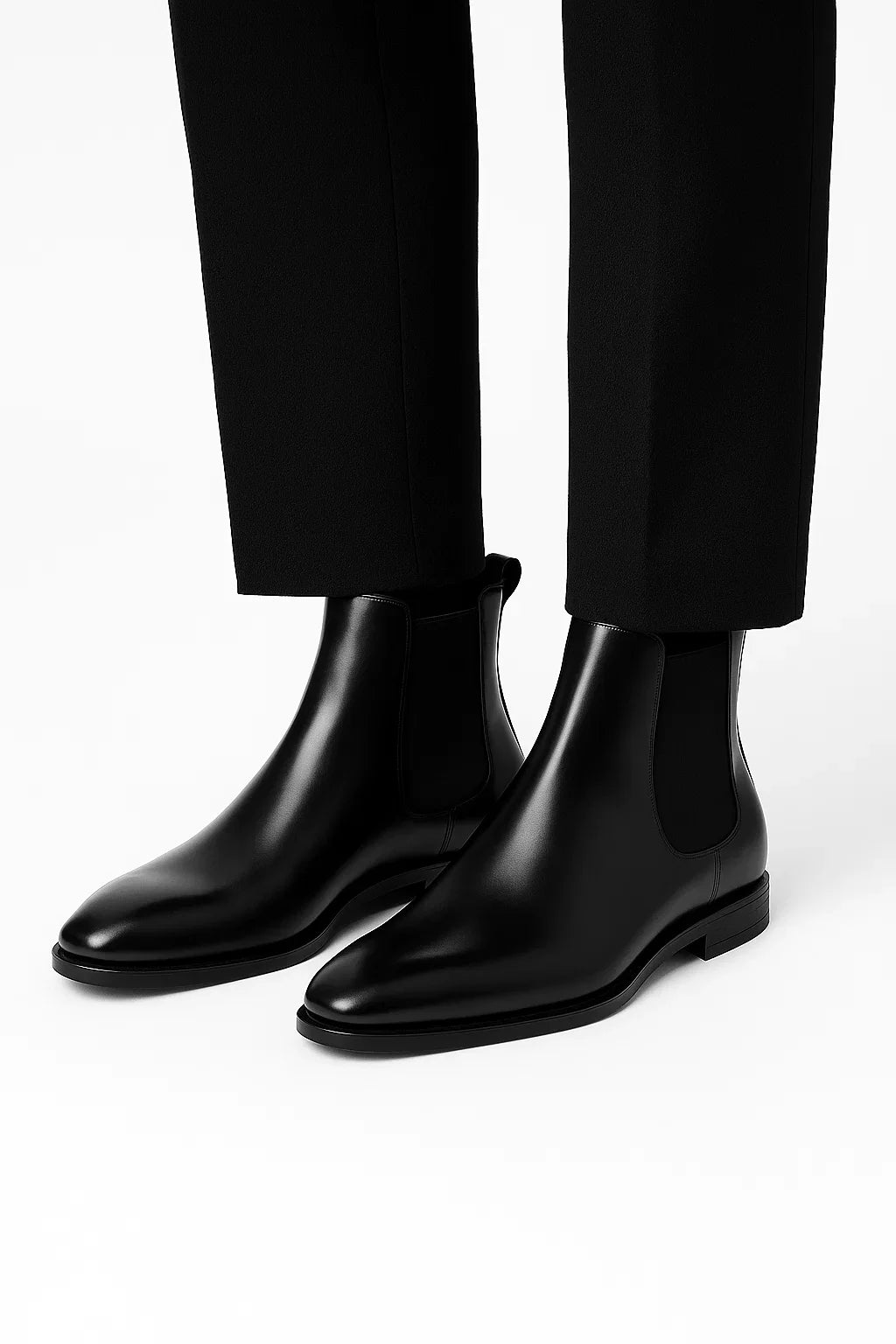 Kian | Sleek Almond Toe Chelsea Ankle Boots