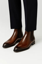 Kian | Sleek Almond Toe Chelsea Ankle Boots
