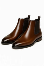 Kian | Sleek Almond Toe Chelsea Ankle Boots