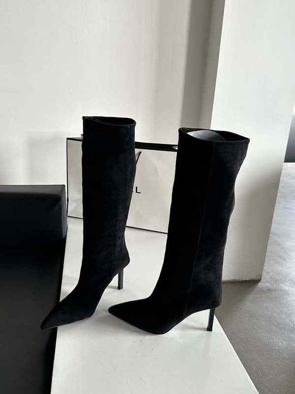Lia | Sleek Pointed Toe Knee High Stiletto Boots
