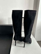 Lia | Sleek Pointed Toe Knee High Stiletto Boots