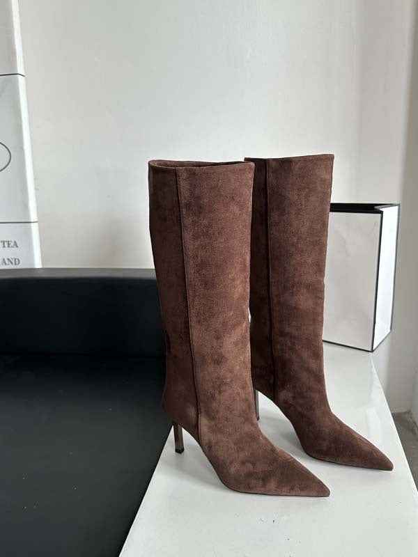 Lia | Sleek Pointed Toe Knee High Stiletto Boots