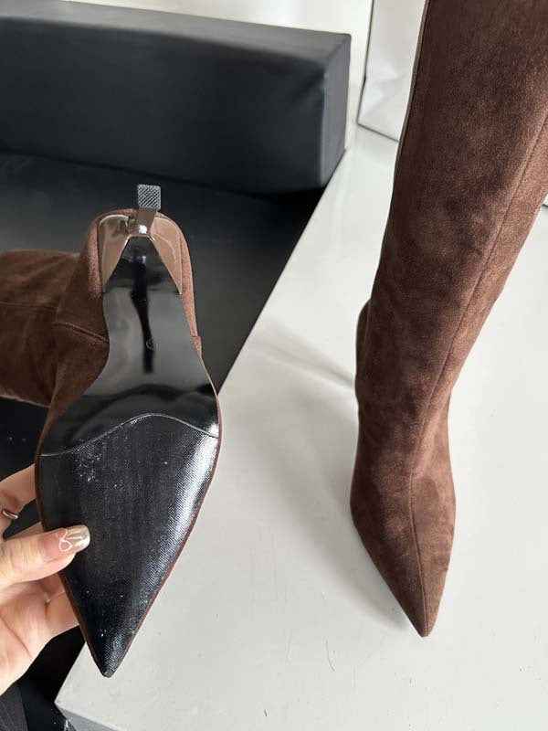Lia | Sleek Pointed Toe Knee High Stiletto Boots