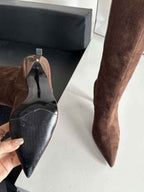 Lia | Sleek Pointed Toe Knee High Stiletto Boots