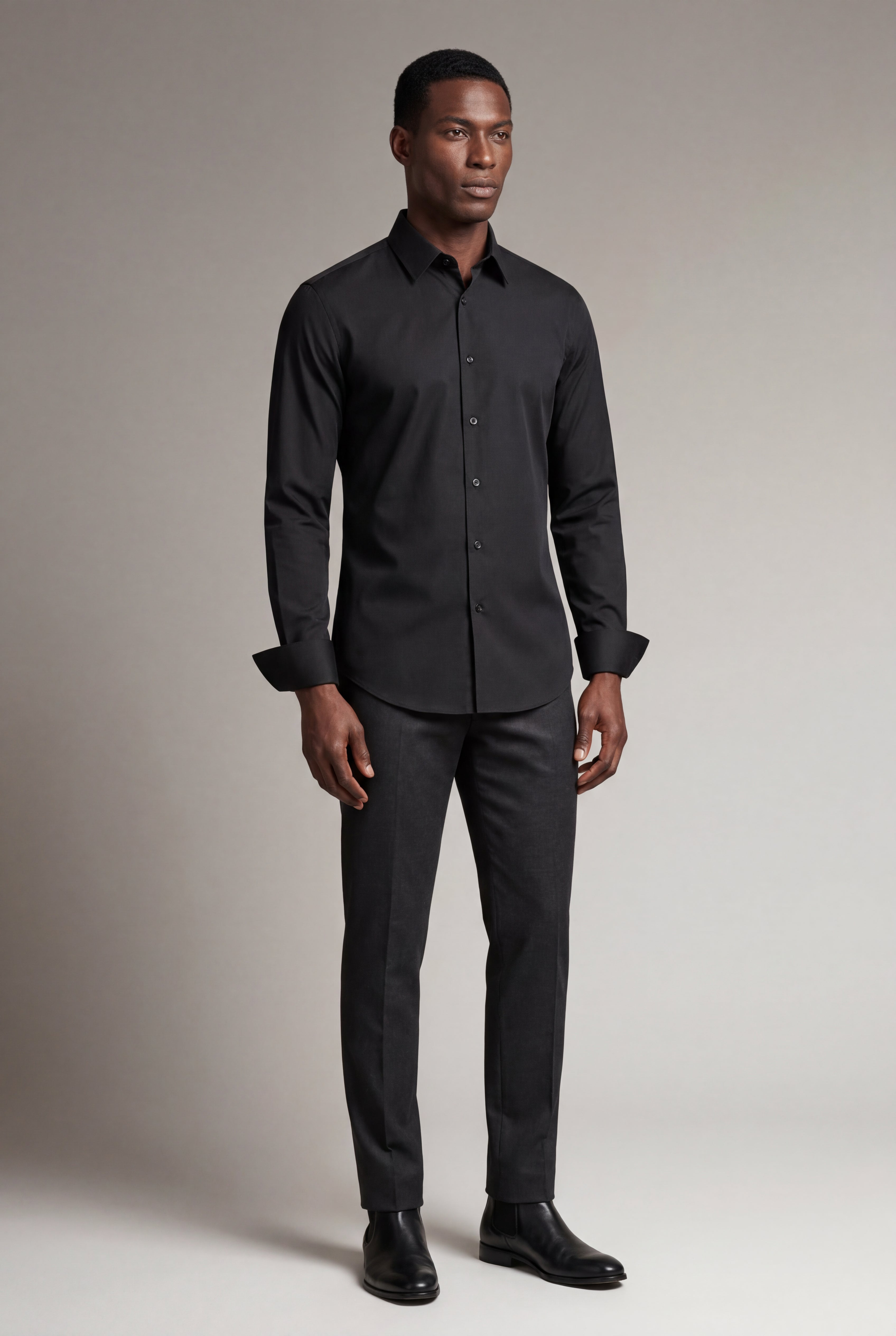 Gio | Slim Fit Classic Collar Long Sleeve Button-up Shirt