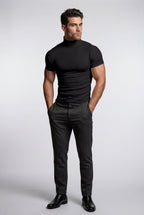 Kian | Slim Fit Short Sleeve Turtleneck Shirt