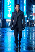 Liam | Stand Collar Slim Fit Winter Coat with Button Tab