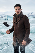Liam | Stand Collar Slim Fit Winter Coat with Button Tab