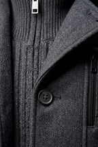 Liam | Stand Collar Slim Fit Winter Coat with Button Tab