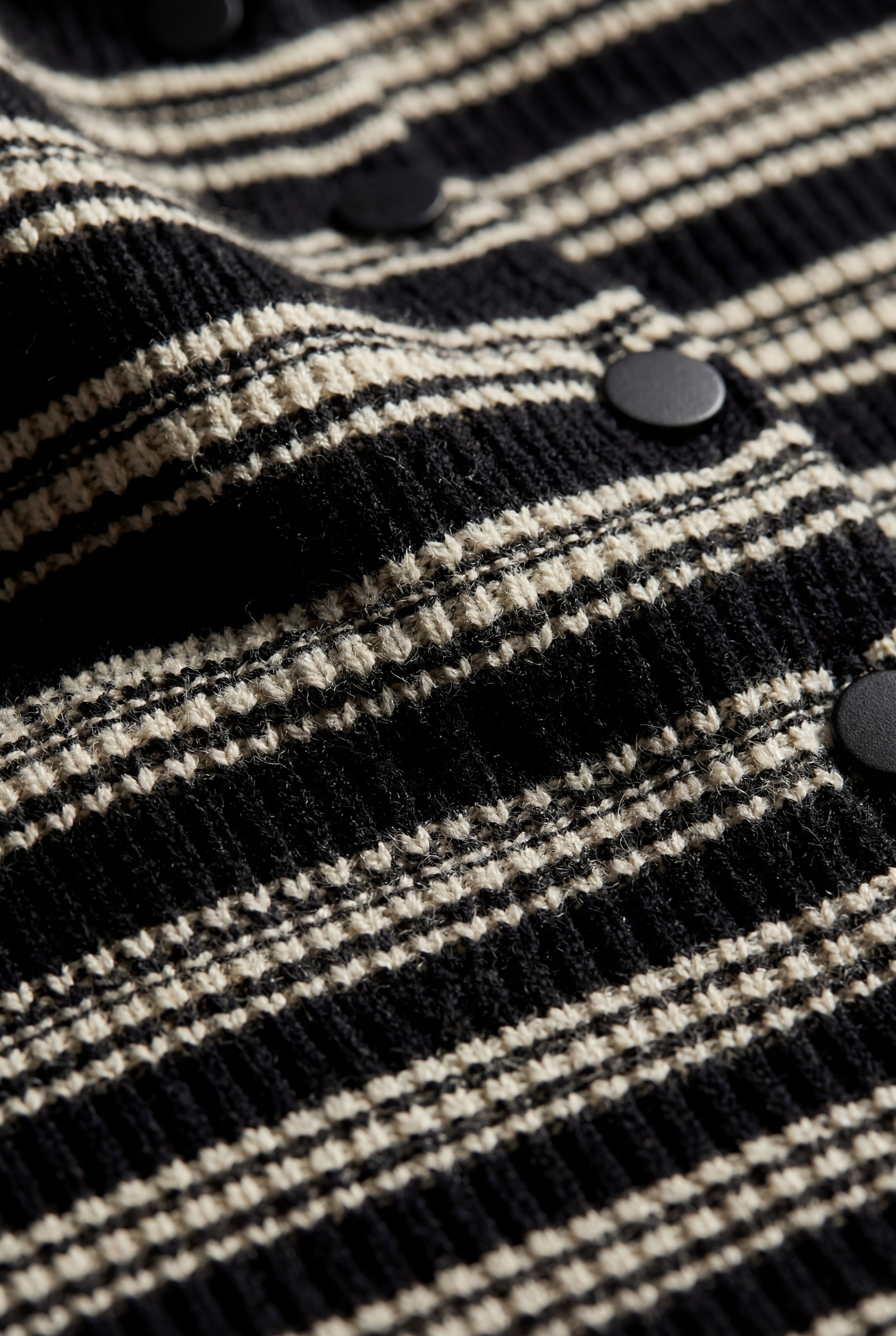 Striped Button-front Cropped Cardigan with Cinched Hem | Senna