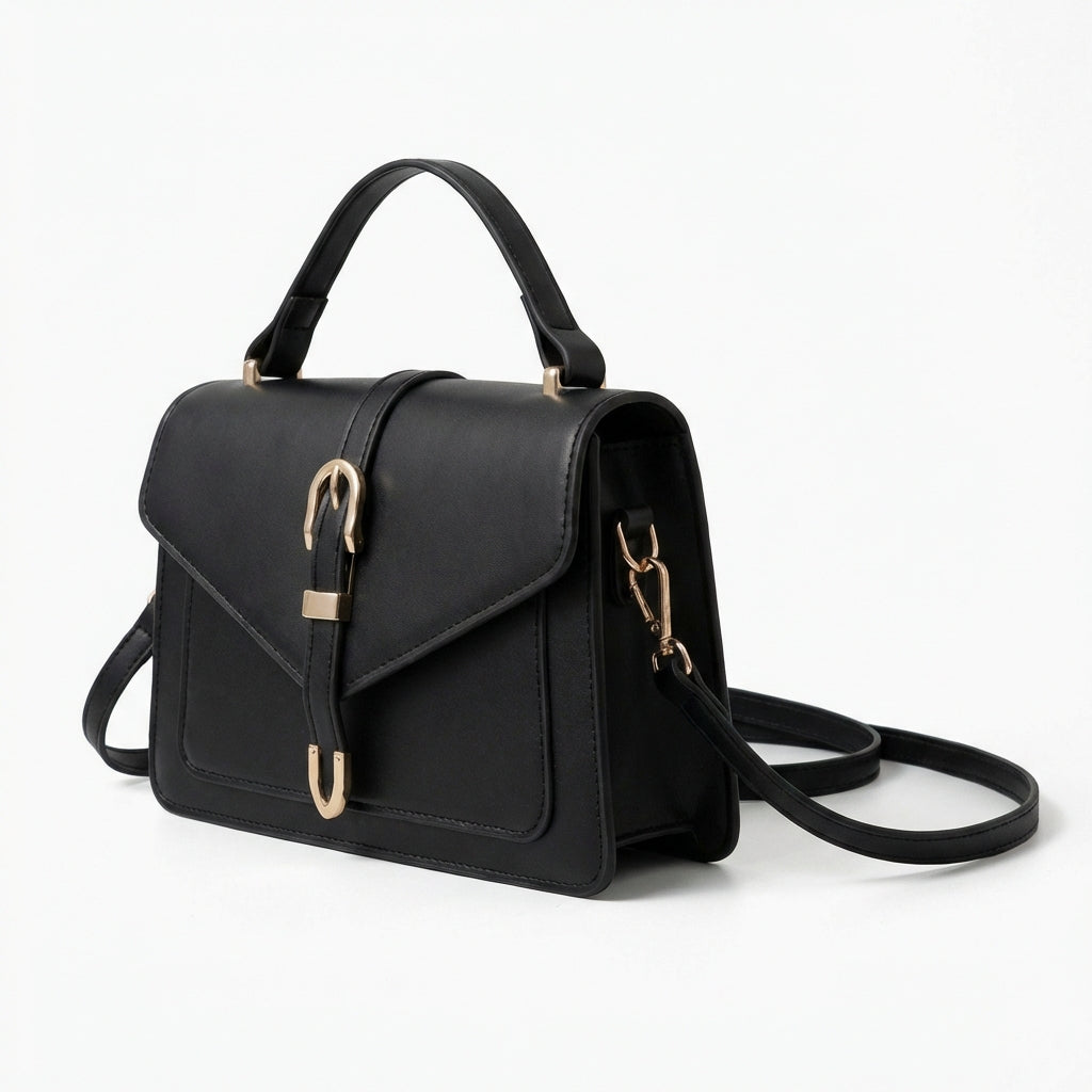 Lieke | Structured Mini Crossbody Bag with Buckle Detail