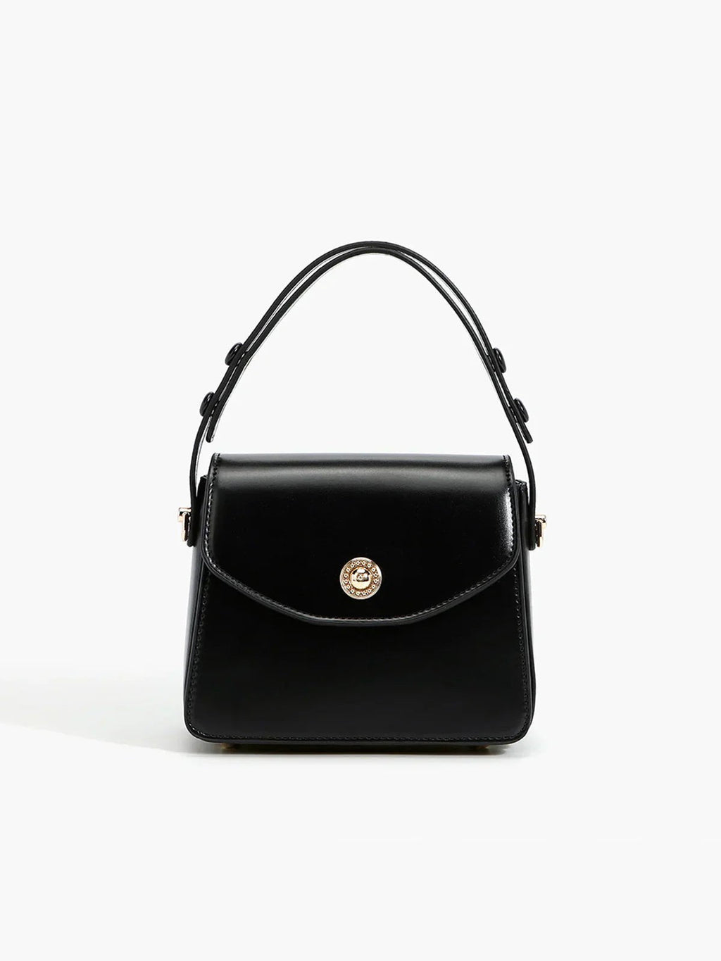 Lieke | Structured Shoulder Bag with Gold Hardware and Adjustable Strap