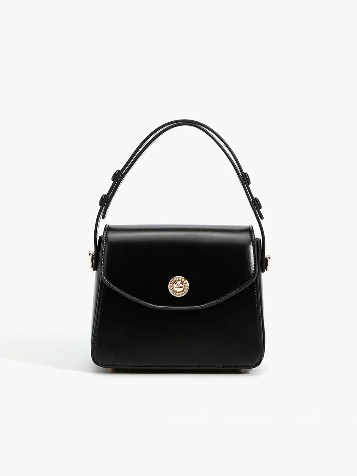 Lieke | Structured Shoulder Bag with Gold Hardware and Adjustable Strap