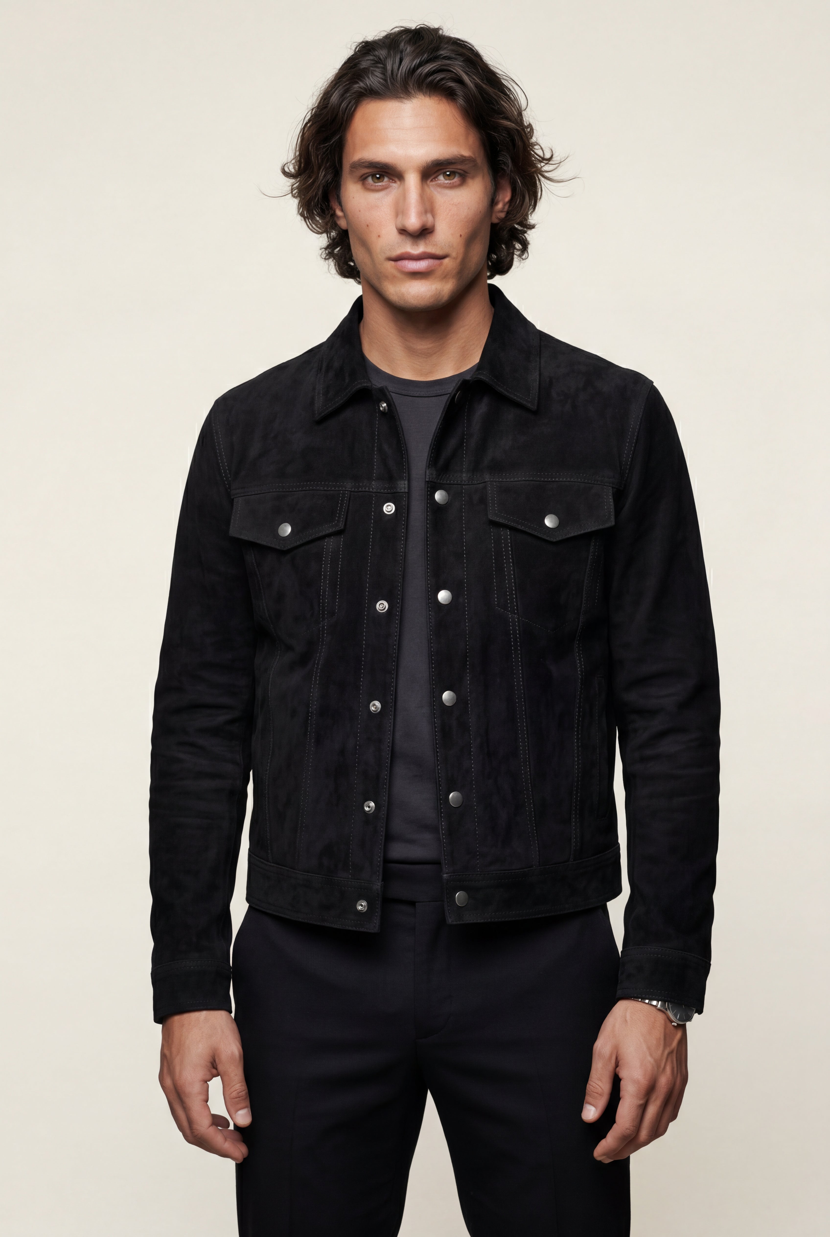 Liam | Structured Trucker Jacket with Button Closure