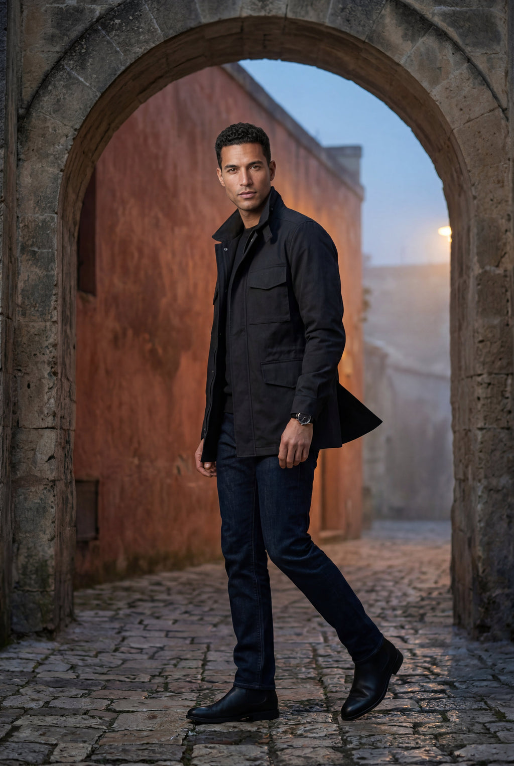 Liam | Structured Utility Field Jacket with Classic Collar