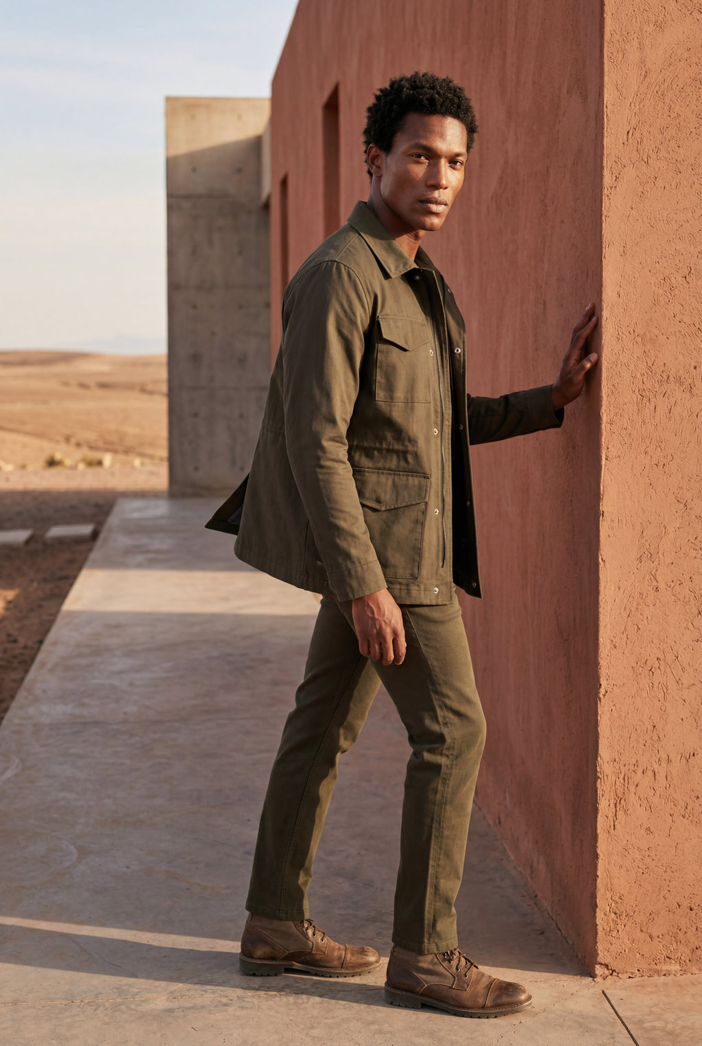 Liam | Structured Utility Field Jacket with Classic Collar