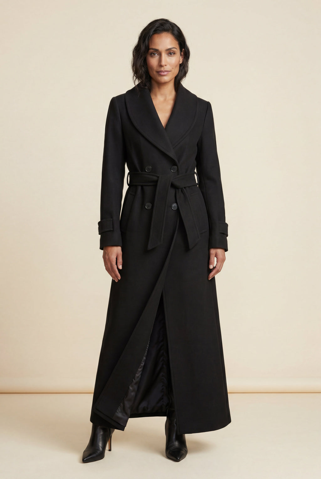 Tailored Longline Coat with Adjustable Belt | Senna