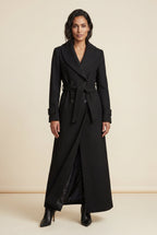Tailored Longline Coat with Adjustable Belt | Senna