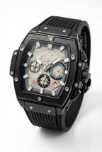 Milan | Textured Dial Rectangular Chronograph Dress Watch