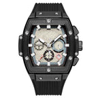 Milan | Textured Dial Rectangular Chronograph Dress Watch